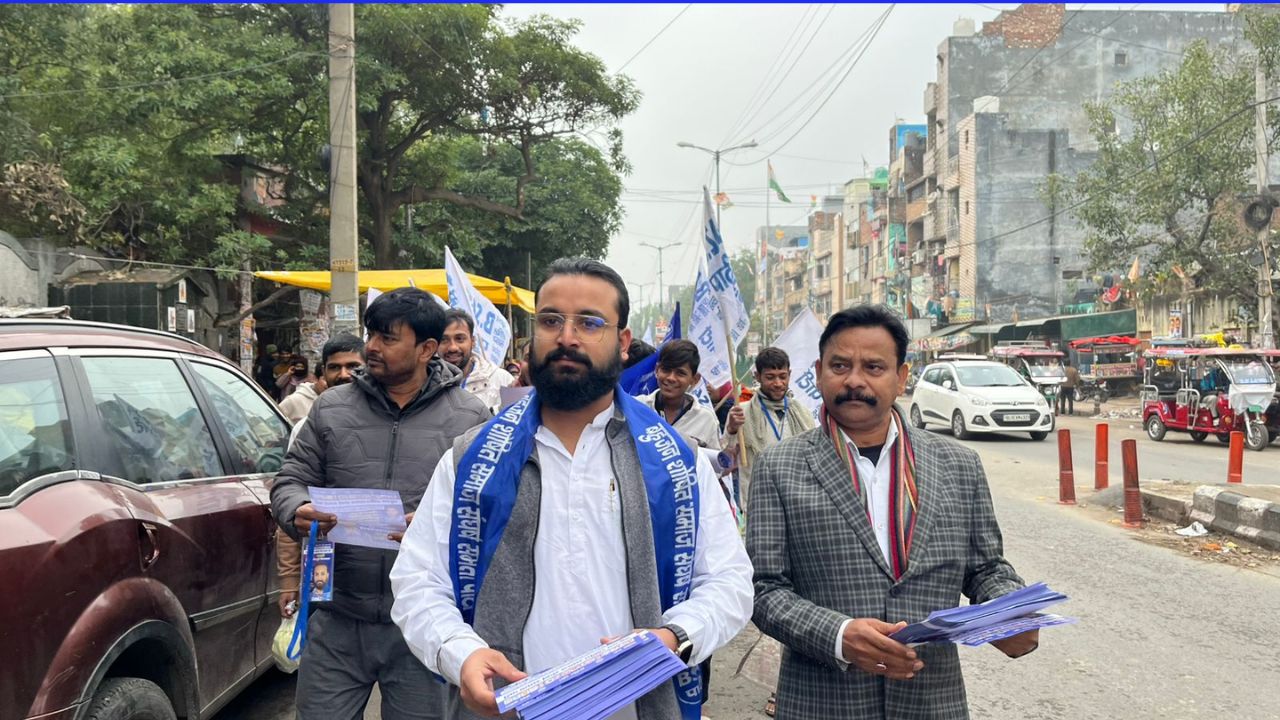 मंगोलपुरी में BS4 पार्टी का जनसंपर्क अभियान